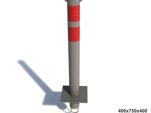 Столбик стационарный с пластиной и скобой для бетонирования